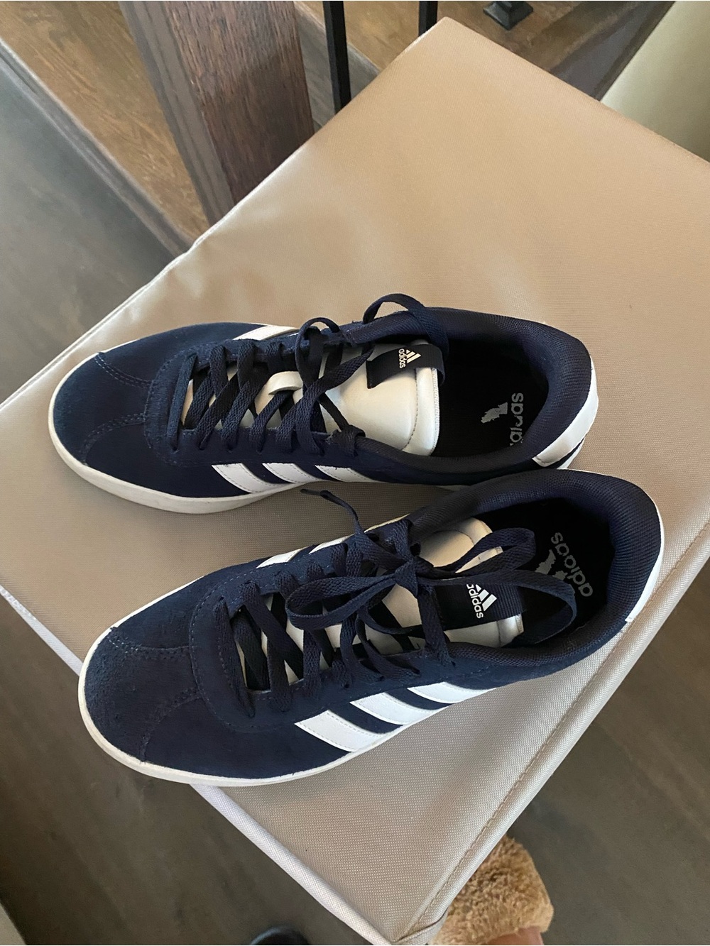 adidas Men’s Navy and White Low-Top Sneakers
